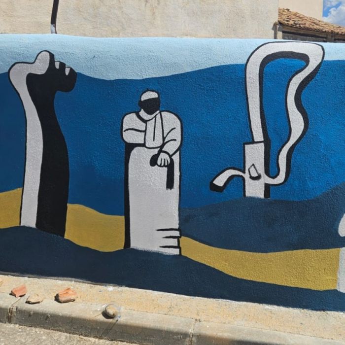 De un muro en blanco a un mural lleno de vida